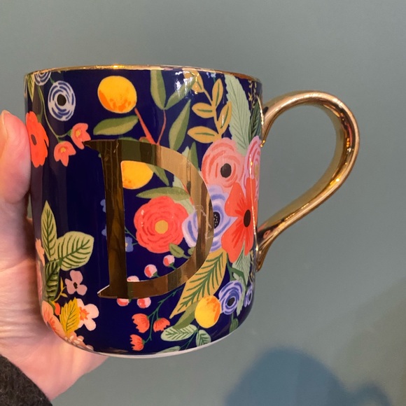 Anthropologie Rifle Paper Co Garden Party Monogram “D” 🌺 Mug - Picture 7 of 9